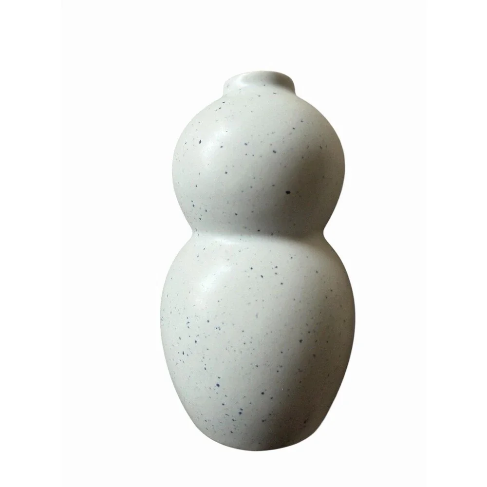 NEW Room Essentials 2pk Bud Vase Blue And Speckled White 5